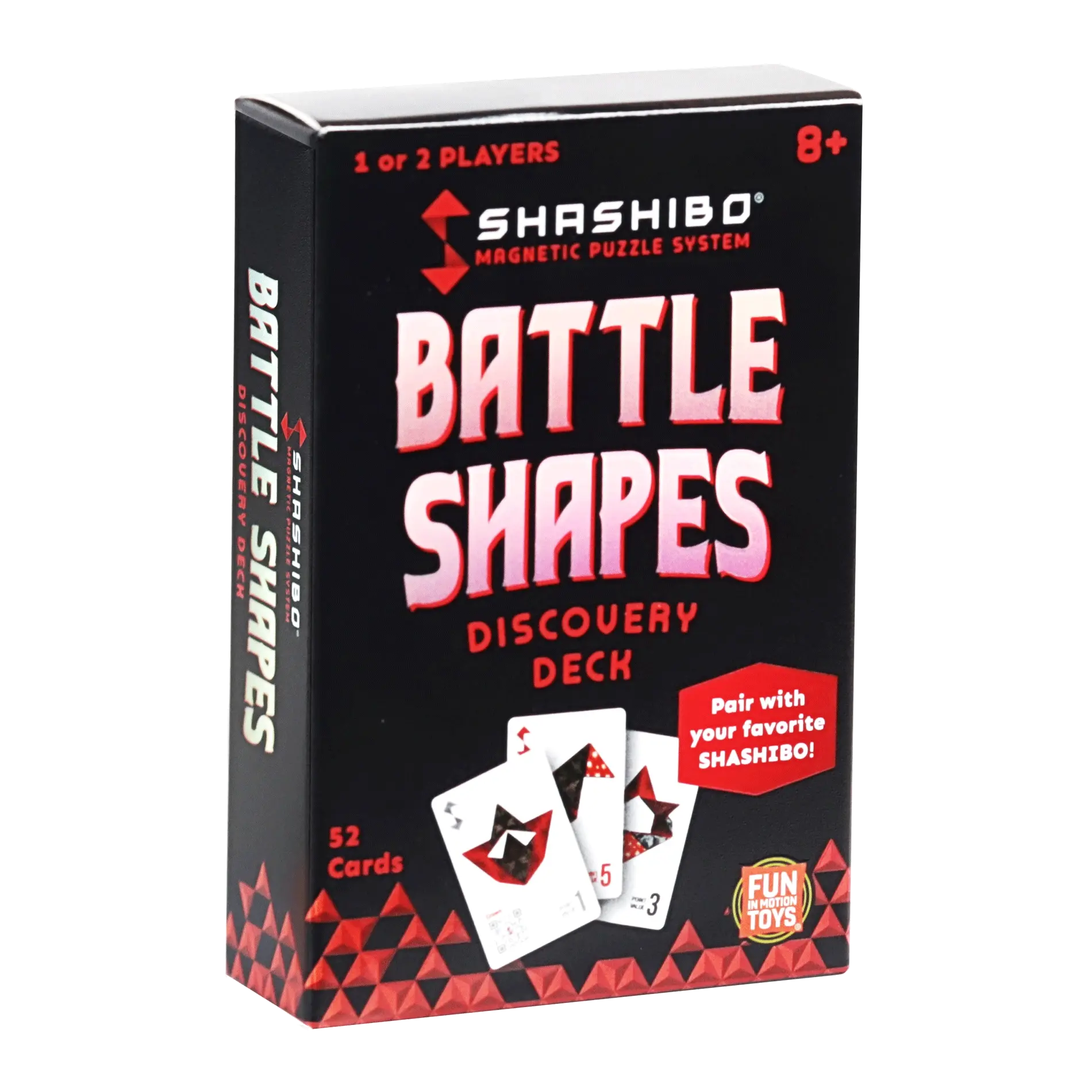 Shashibo Battle Shapes Discovery Deck packaging on a white background