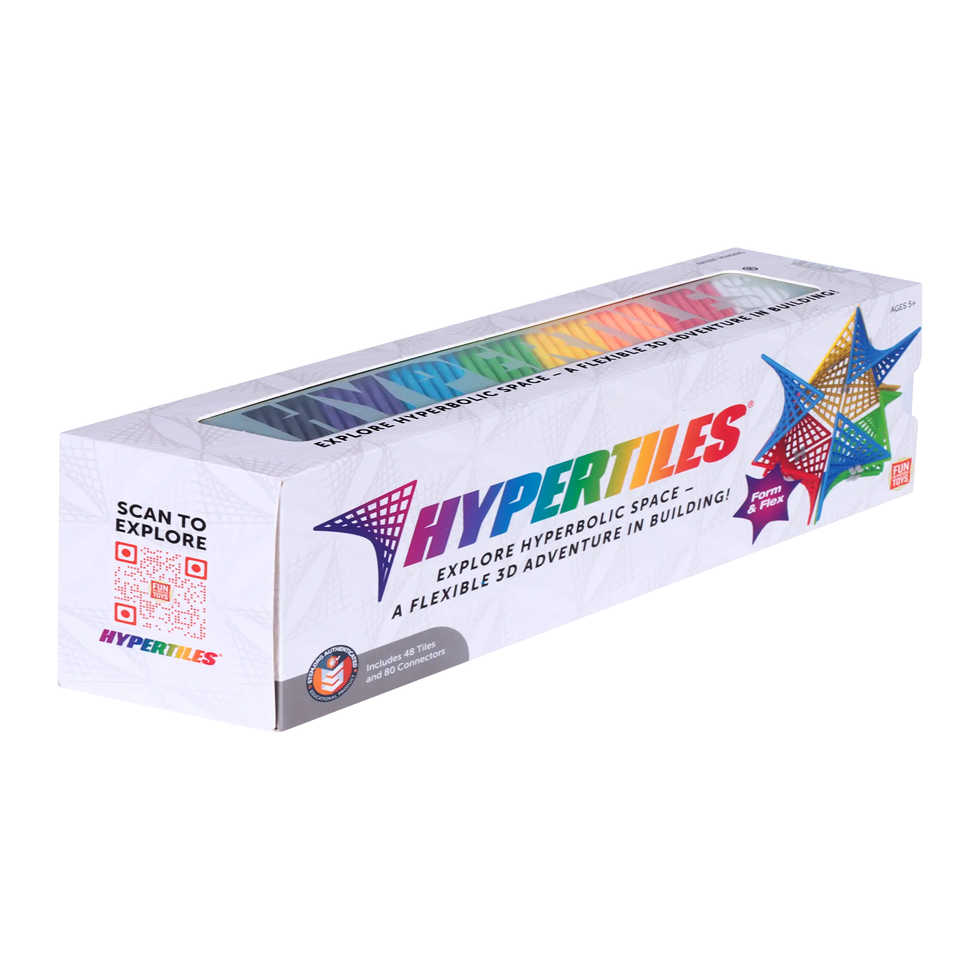 Side view of the HyperTiles box, highlighting the product's colorful and vibrant packaging.