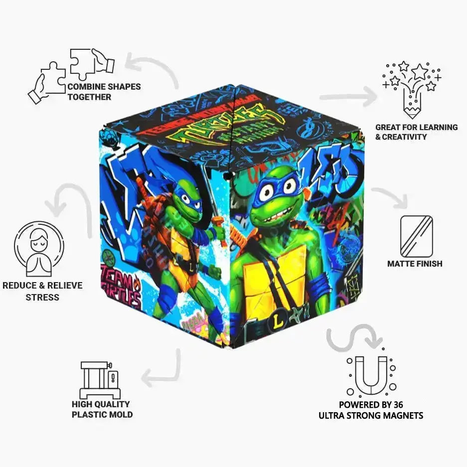 Turtle Cube TMNT Shashibo — Ninja Turtles Puzzle Cube | Fun In Motion – Fun In ...