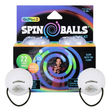 Spinballs Glow. 0 LED Rechargeable Poi Set