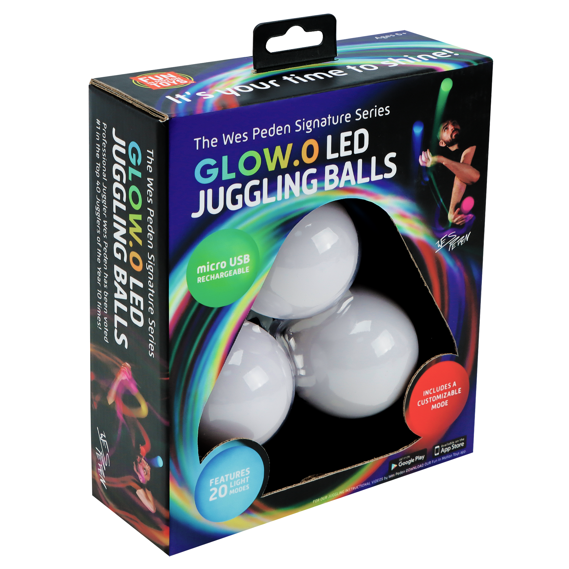 Wes Peden Glow.0 Juggling Balls