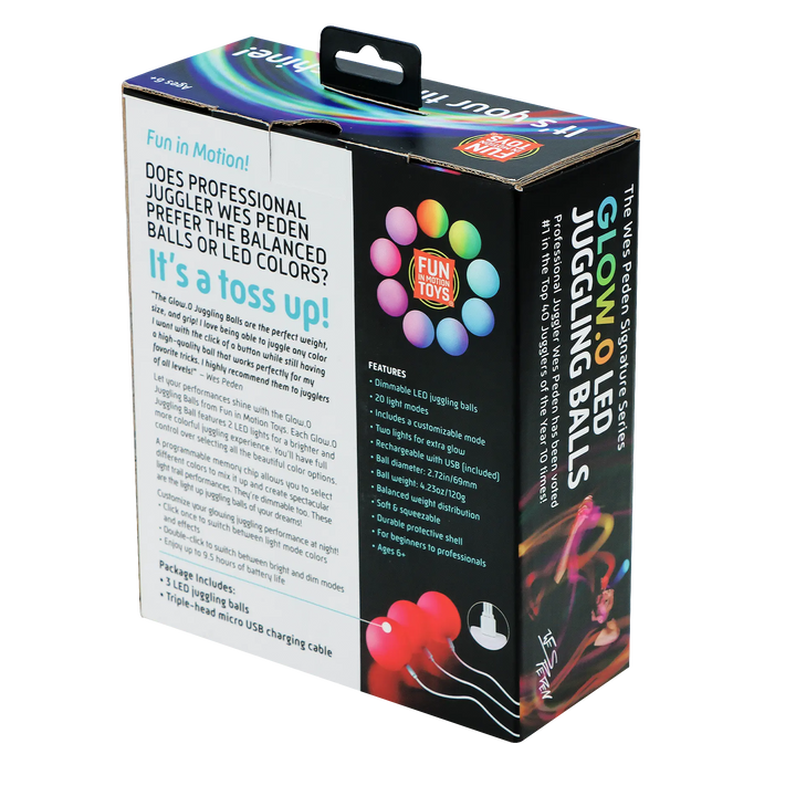 Wes Peden Glow.0 Juggling Balls - Fun In Motion Toys