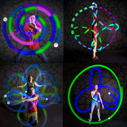 Spinballs Glow. 0 LED Rechargeable Poi Set - Fun In Motion Toys