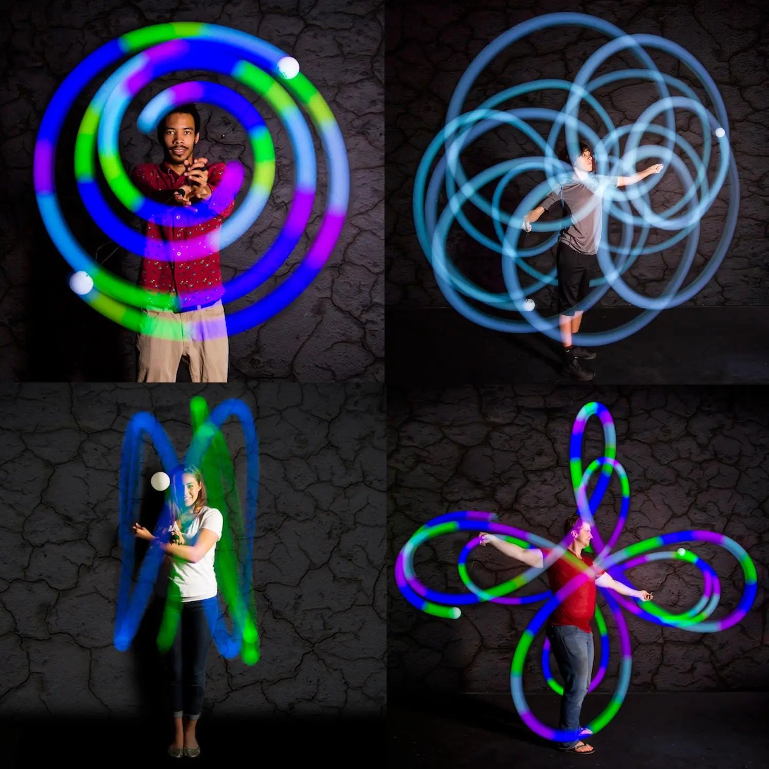 Spinballs Glow. 0 LED Rechargeable Poi Set